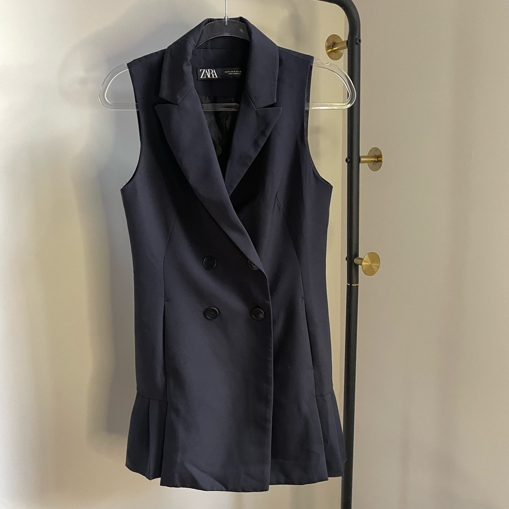 Zara Tuxedo Minidress in Navy